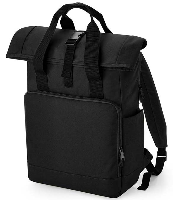 BagBase Recycled Twin Handle Roll-Top Laptop Backpack