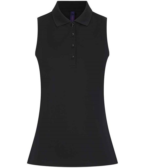 Henbury Ladies Sleeveless Coolplus Polo Shirt