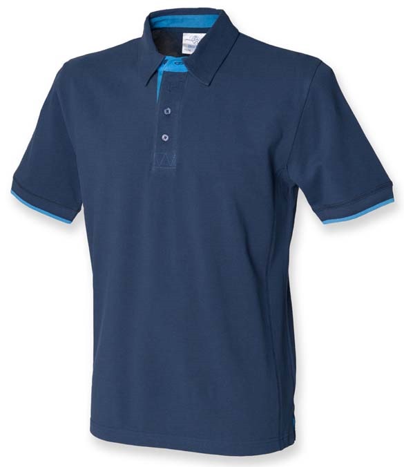 Front Row Contrast Cotton Piqu&#233; Polo Shirt