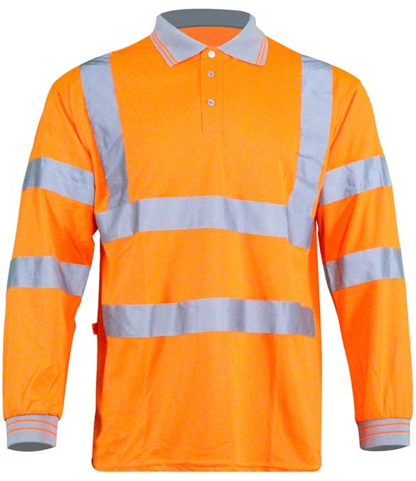 Warrior Hi-Vis Long Sleeve Polo Shirt