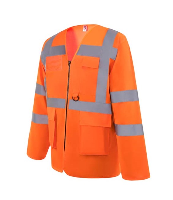 Yoko Hi-Vis Executive Long Sleeve Waistcoat